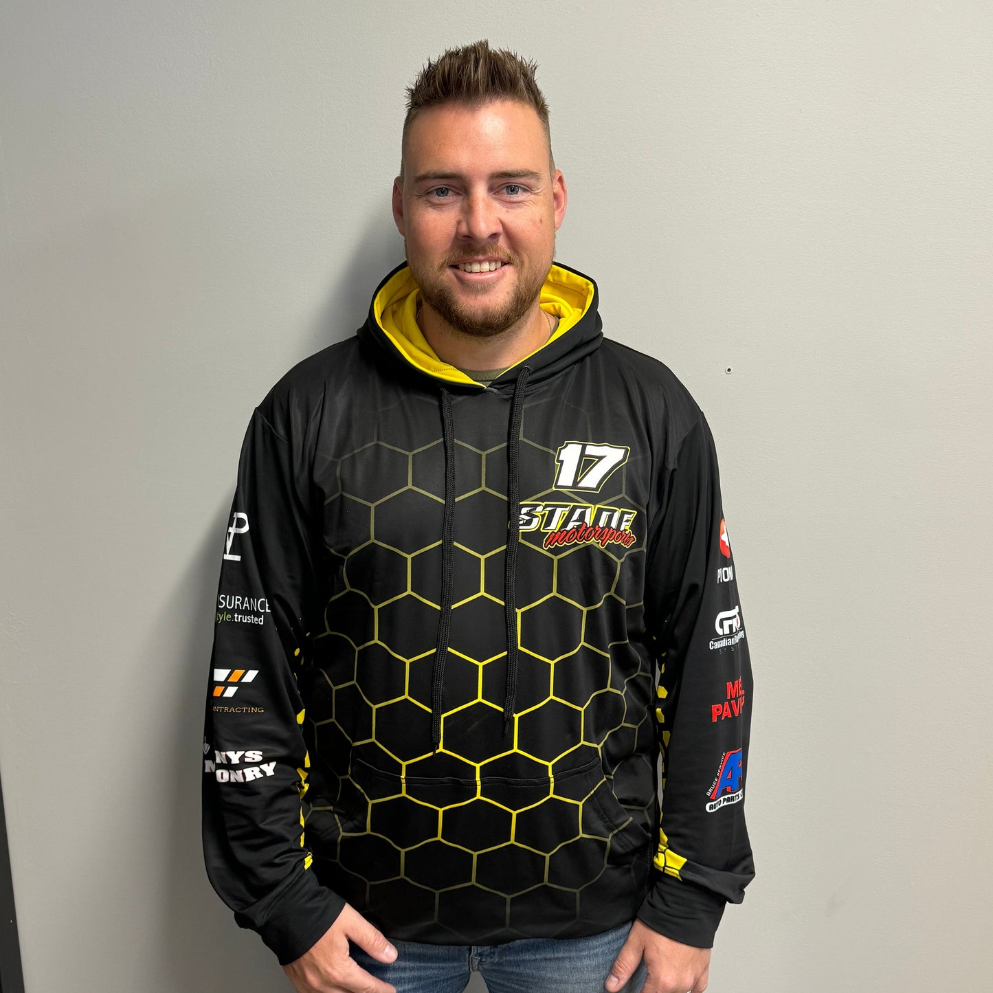 Yellow Honeycomb Hoodie